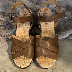 Korks - Tan Leather Strappy Sandals